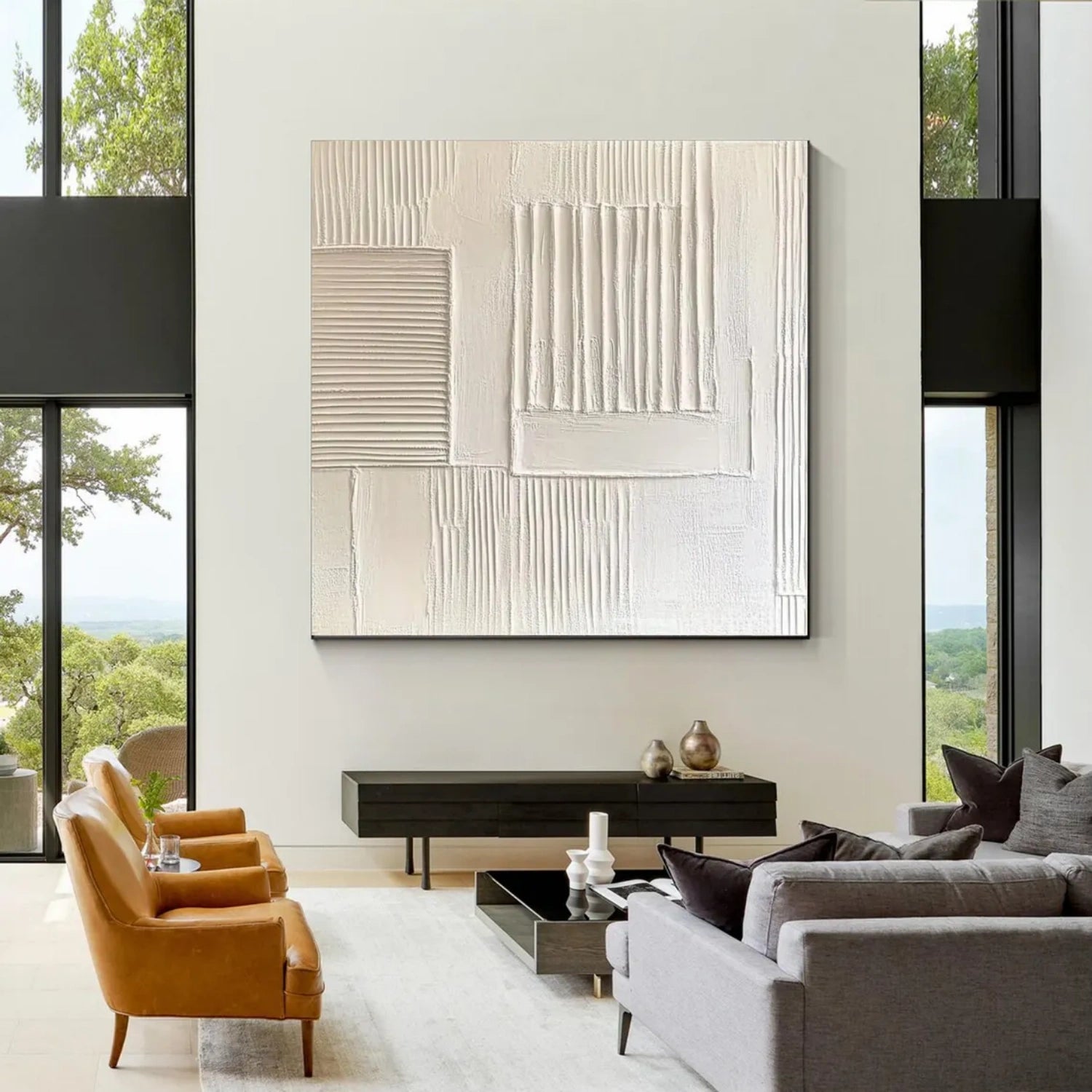 Beige & Brown Abstract Wall Art Print #BB128 - Modern Home Decor for Living Room, Bedroom & Office