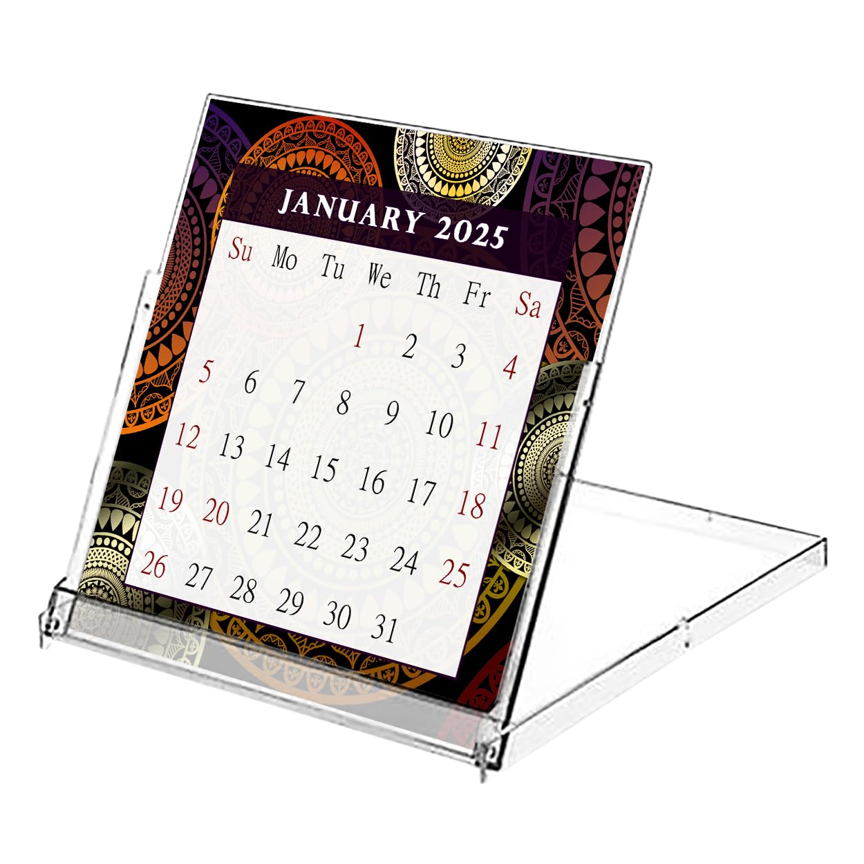 2025 CD-Style Desk Calendar - 12 Month Planner with CD Case Stand | Office Decor, Christmas Gift Ideas | Perfect for Home, Office & School Organization (Edition #012)