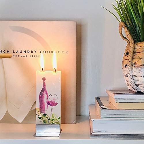 Premium Wine with Olives Scented Candle - Handmade Soy Wax Aromatherapy Candle for Relaxation, Romantic Dinners & Home Decor