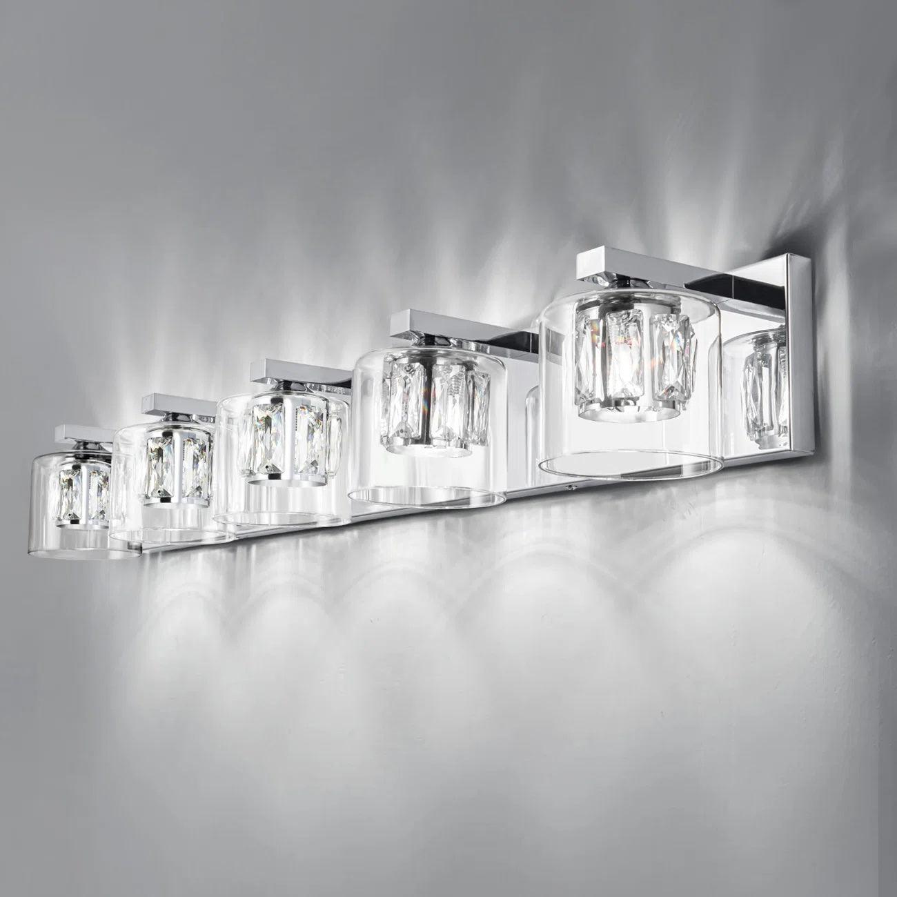 Kolt Modern 5-Light Bathroom Vanity Lighting Fixture - Elegant LED Vanity Light for Bathroom Mirror, Perfect for Modern Home Decor & Spa-Like Ambience