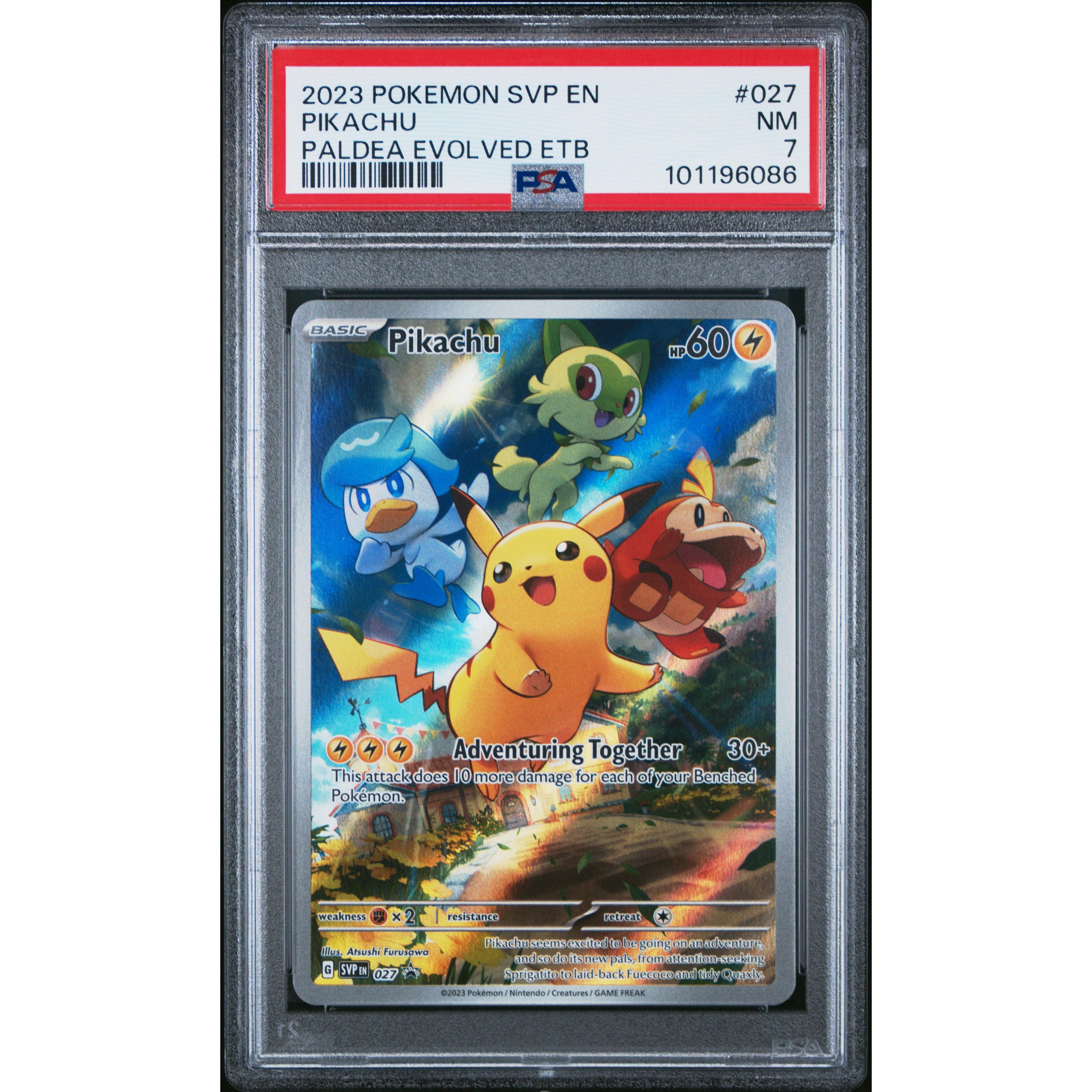 2023 Pokemon Scarlet Violet Promo Pikachu SVP027 PSA 7 Graded Card - Rare Collectible for Pokemon TCG Fans & Gaming Enthusiasts - Perfect for Display, Trading, and Gaming Battles