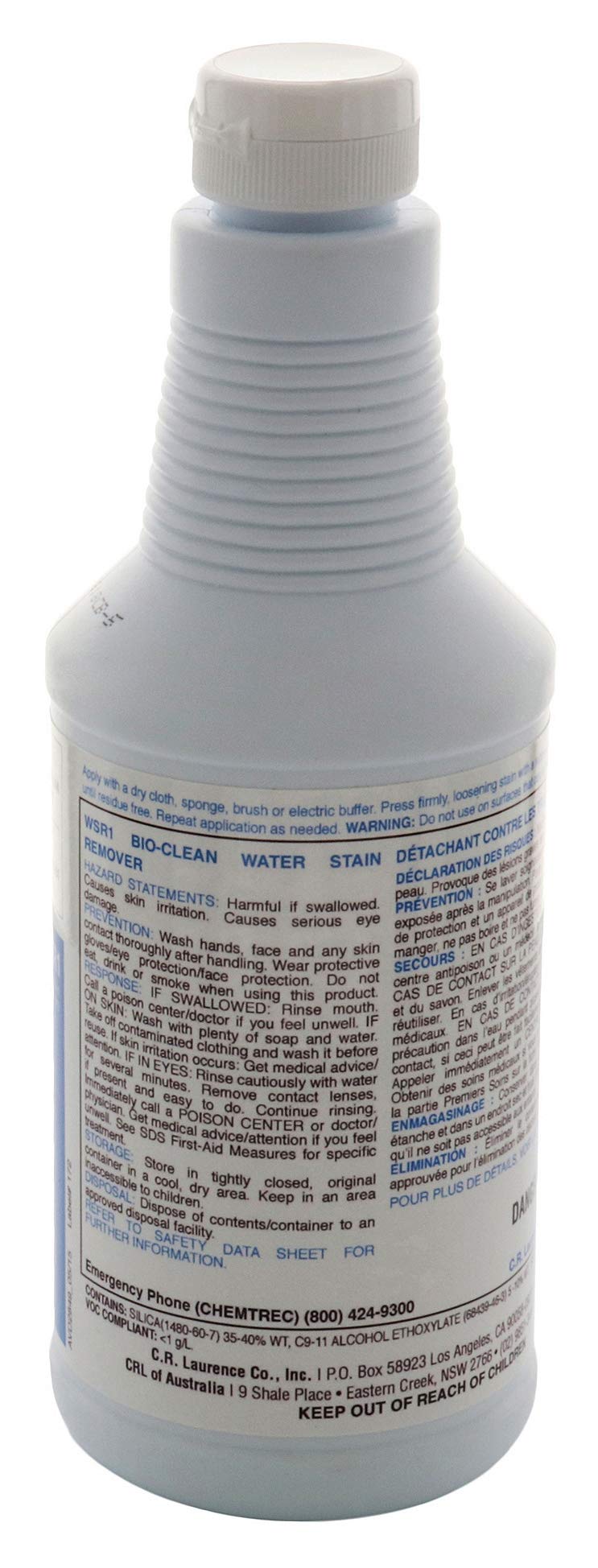 CRL Bio-Clean Water Stain Remover - 16 oz Bottle | Eco-Friendly Bathroom & Kitchen Cleaner | Removes Hard Water Stains from Glass, Tile & Fixtures | Safe for Shower Doors, Sinks & Faucets