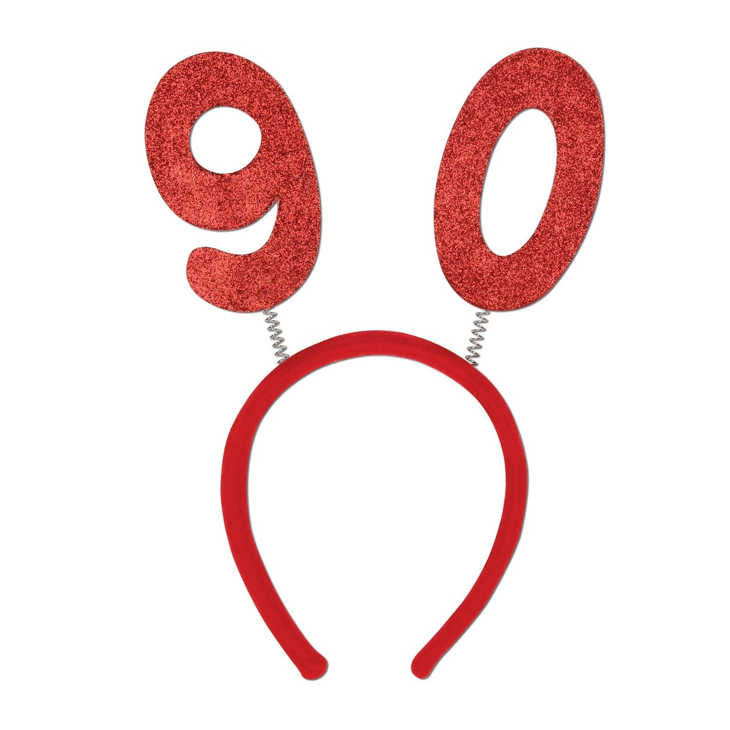 12 Pack Beistle 90th Birthday Party Glittered Boppers - Fun Party Favors for Milestone Celebrations, Senior Birthday Decorations & Anniversary Events