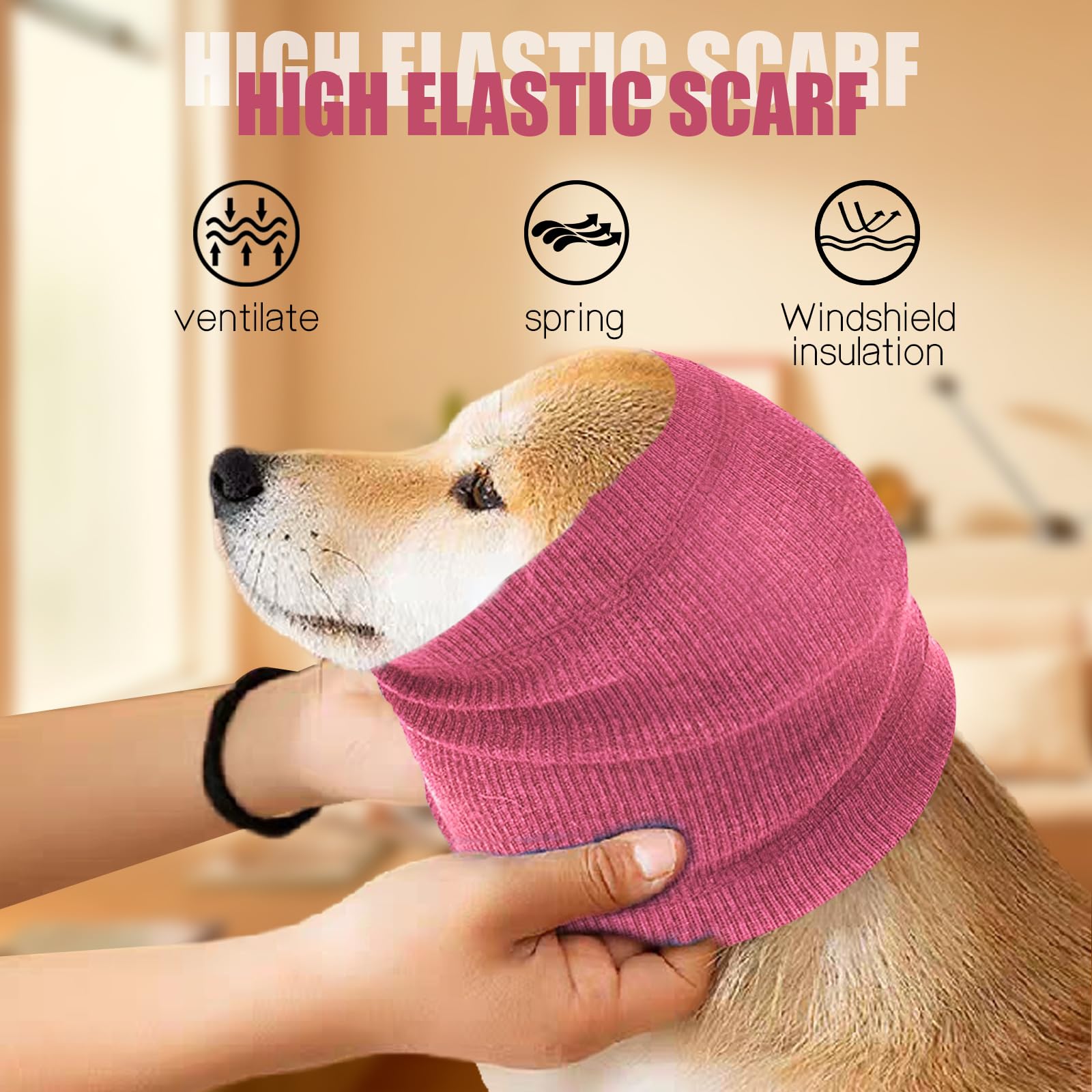 Calming Dog Hoodie with Noise Protection Ear Covers - Anxiety Relief Pet Vest for Small & Medium Dogs (Pink) - Perfect for Fireworks, Thunderstorms & Travel