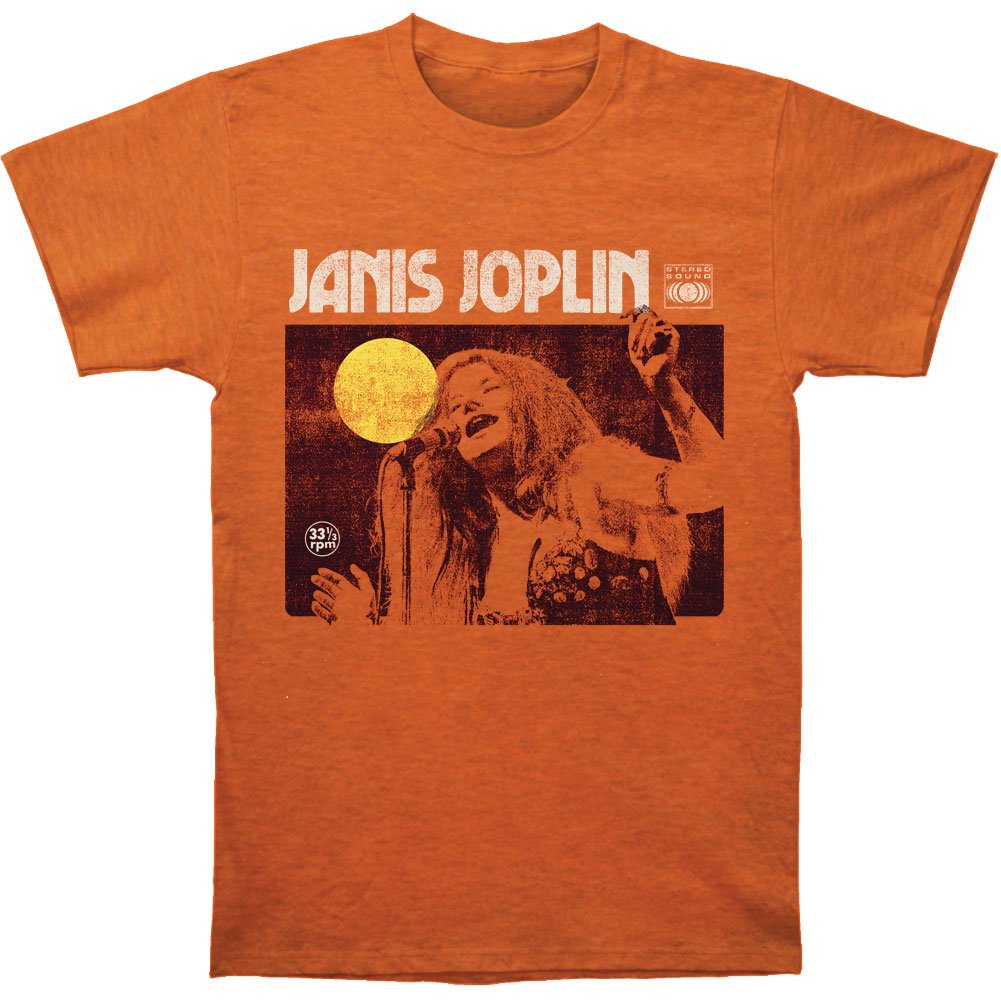 Janis Joplin Vintage Singing Graphic Fitted Jersey Tee - Soft Cotton T-Shirt for Music Lovers & Concert Goers
