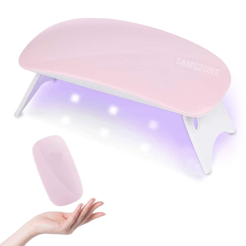 SAMEZONE Mini UV LED Nail Polish Dryer - Fast Drying Nail Art Lamp for Manicure & Pedicure | Portable Foldable Design | Professional Salon & Home Use | Perfect for Gel Polish Curing & Nail Decorations