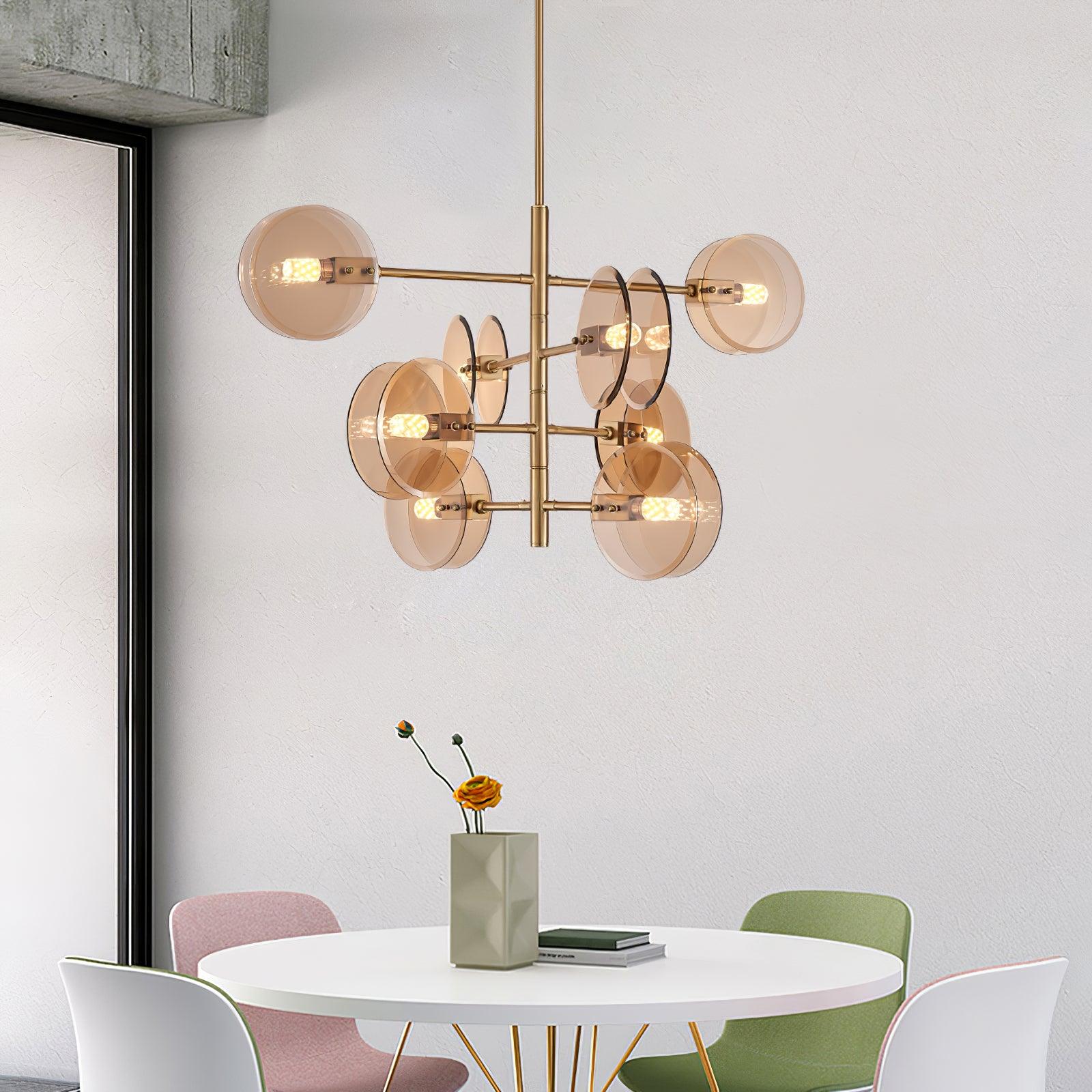 Arteriors Norwich Chandelier - Modern Crystal Ceiling Light Fixture for Dining Room, Living Room, Bedroom & Foyer | Elegant Lighting for Home Decor & Interior Design