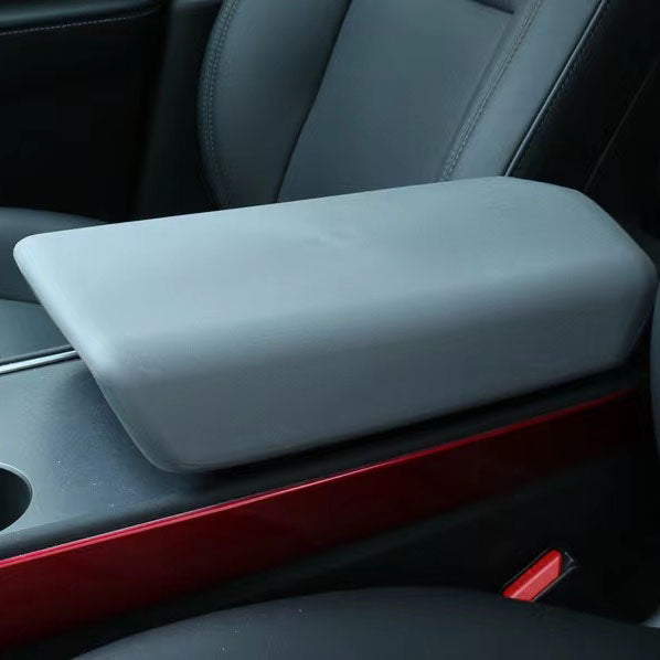 Premium Armrest Box Cover for Tesla Model 3 & Model Y - Soft PU Leather Center Console Organizer - Perfect for Storage Protection & Interior Upgrade (2017-2023 Models) - Ideal for Road Trips & Daily Commuting