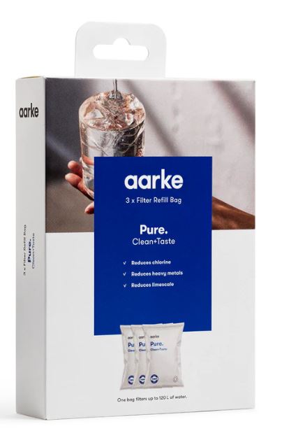 Aarke Pure Filter Refill 3-Pack - Premium Water Filtration for Home & Office Use - Perfect for Aarke Carbonator Pro, Sparkling Water Makers & More