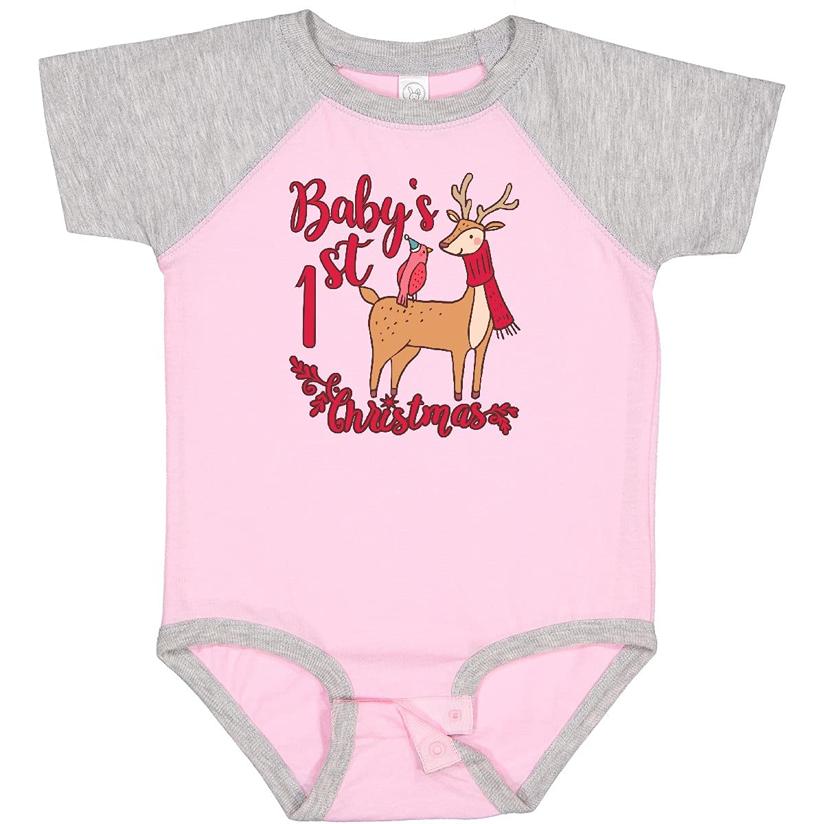 Inktastic Baby's First Christmas Bodysuit - Cute Holiday Outfit for Newborns & Infants - Perfect for Christmas Photos, Family Gatherings & Holiday Celebrations