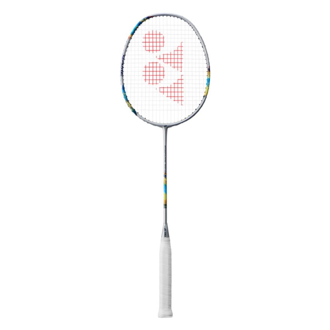 Yonex NanoFlare 700 Badminton Racket - 4U G5 Lightweight Carbon Fiber Racquet with Pre-String (Silver/Sky Blue) | Perfect for Competitive Play & Professional Training
