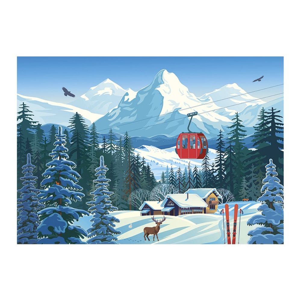 1000 Piece Snowy Landscape Jigsaw Puzzle for Adults - Calypto Premium Puzzle for Relaxation & Home Decor