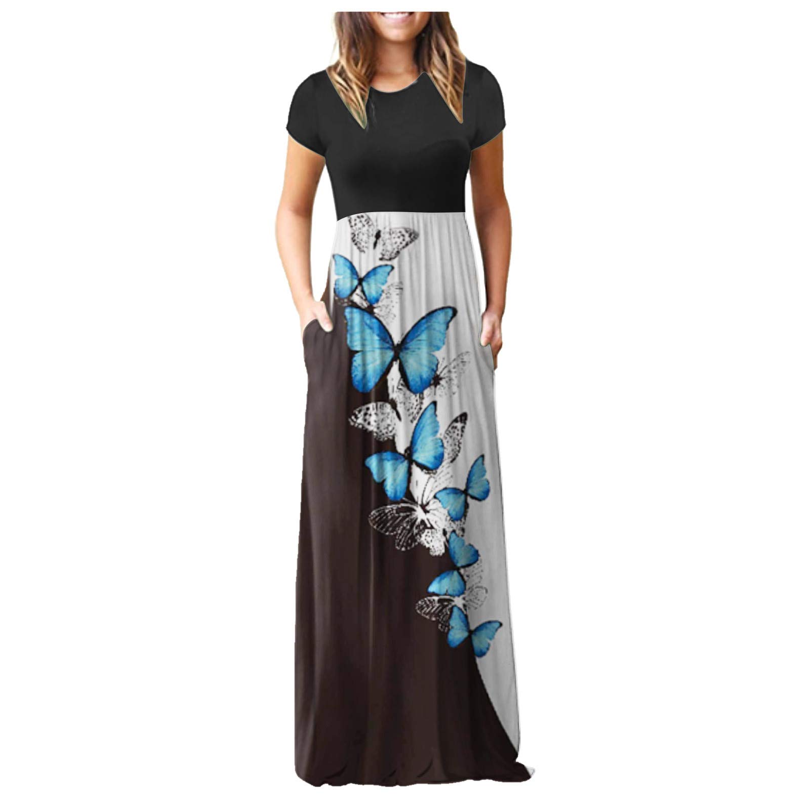 Elegant Women's Long Maxi Dresses with Pockets - Perfect for Weddings, Summer & Casual Occasions | Flowy Sun Dress for Beach, Party & Everyday Wear