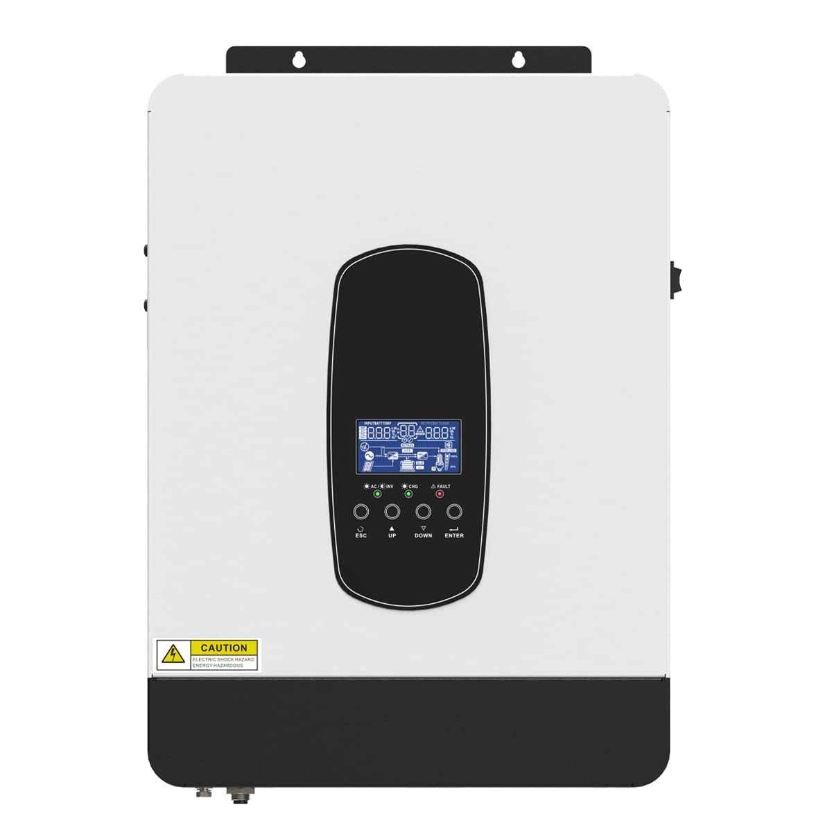 Y&H 2200W Solar Hybrid Inverter - DC12V to AC230V Pure Sine Wave Power Converter with 80A MPPT Solar Charger & AC Charger | Off-Grid Solar System for Home, RV, Boat | Max 2000W PV Input (55-450V) | Compatible with 12V Lead-Acid/Lithium Batteries | Emergency Backup Power for Outdoors & Power Outages