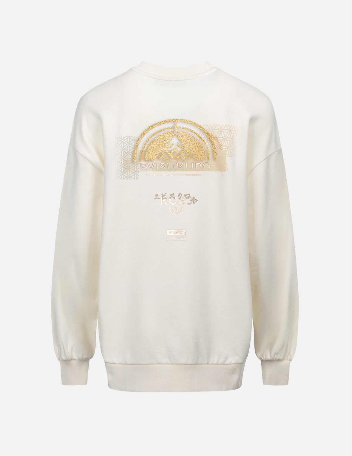 Kamon Glitter Print Oversize Sweatshirt for Women - Trendy Loose Fit Pullover Hoodie with Sparkle Design | Perfect for Casual Wear, Street Style & Winter Fashion