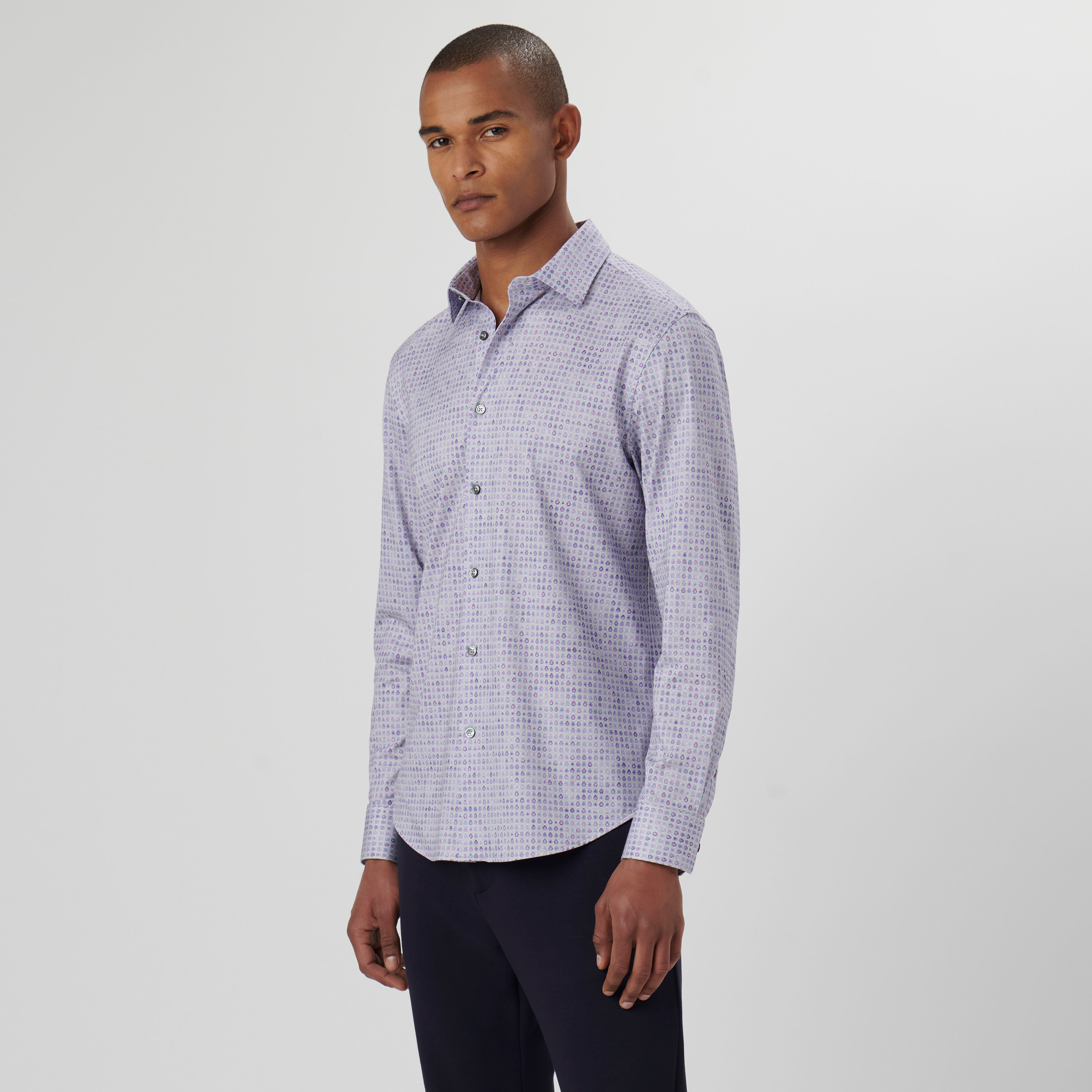 James Abstract Print Cotton Shirt for Men - Stylish Casual Button Down Shirt for Everyday Wear, Office & Date Night Outfits