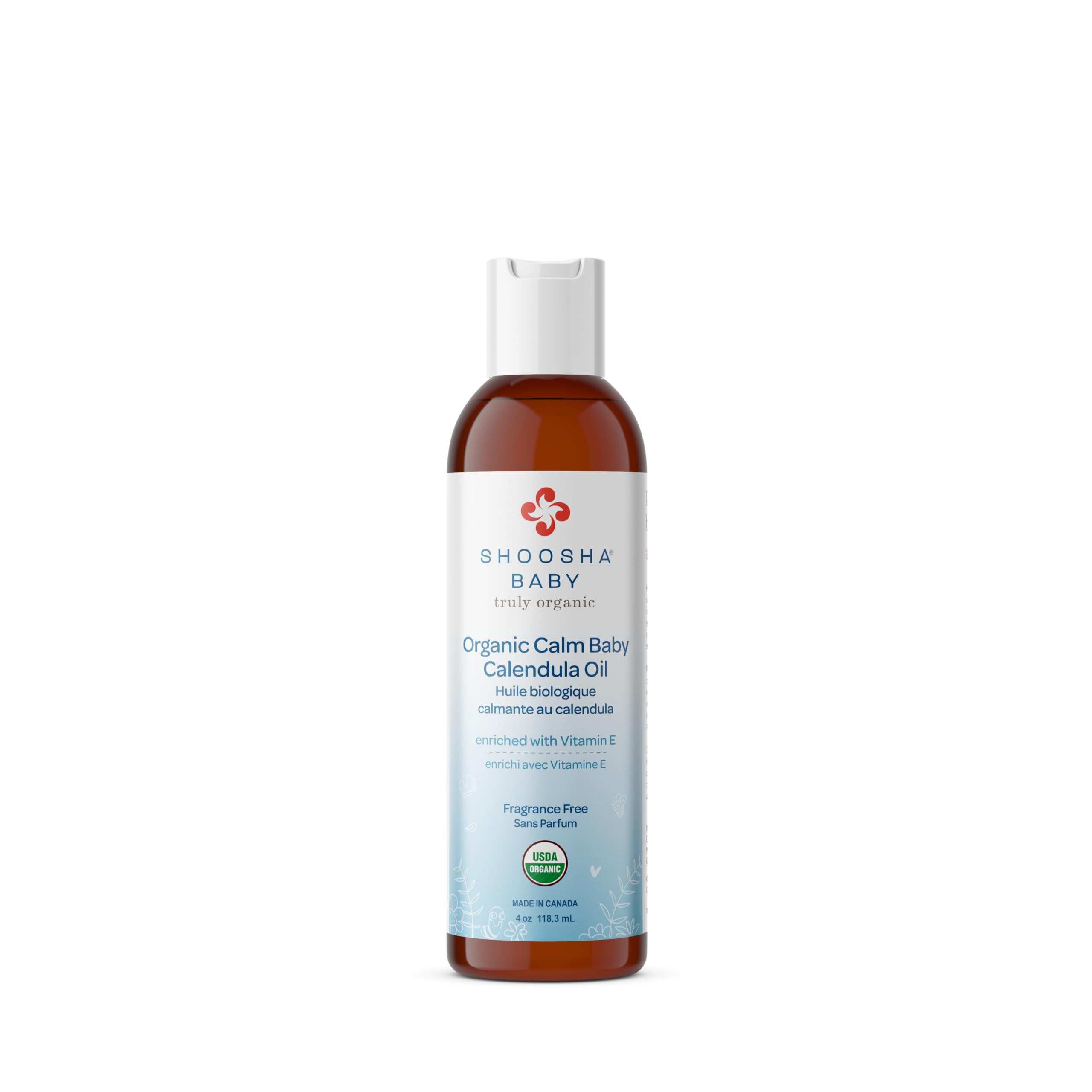 Organic Calendula Oil for Babies - Fragrance Free, Hypoallergenic & Gluten-Free | 100% Biodegradable Calendula Massage Oil & Moisturizer | Perfect for Baby Massage, Skin Hydration & Sensitive Skin Care