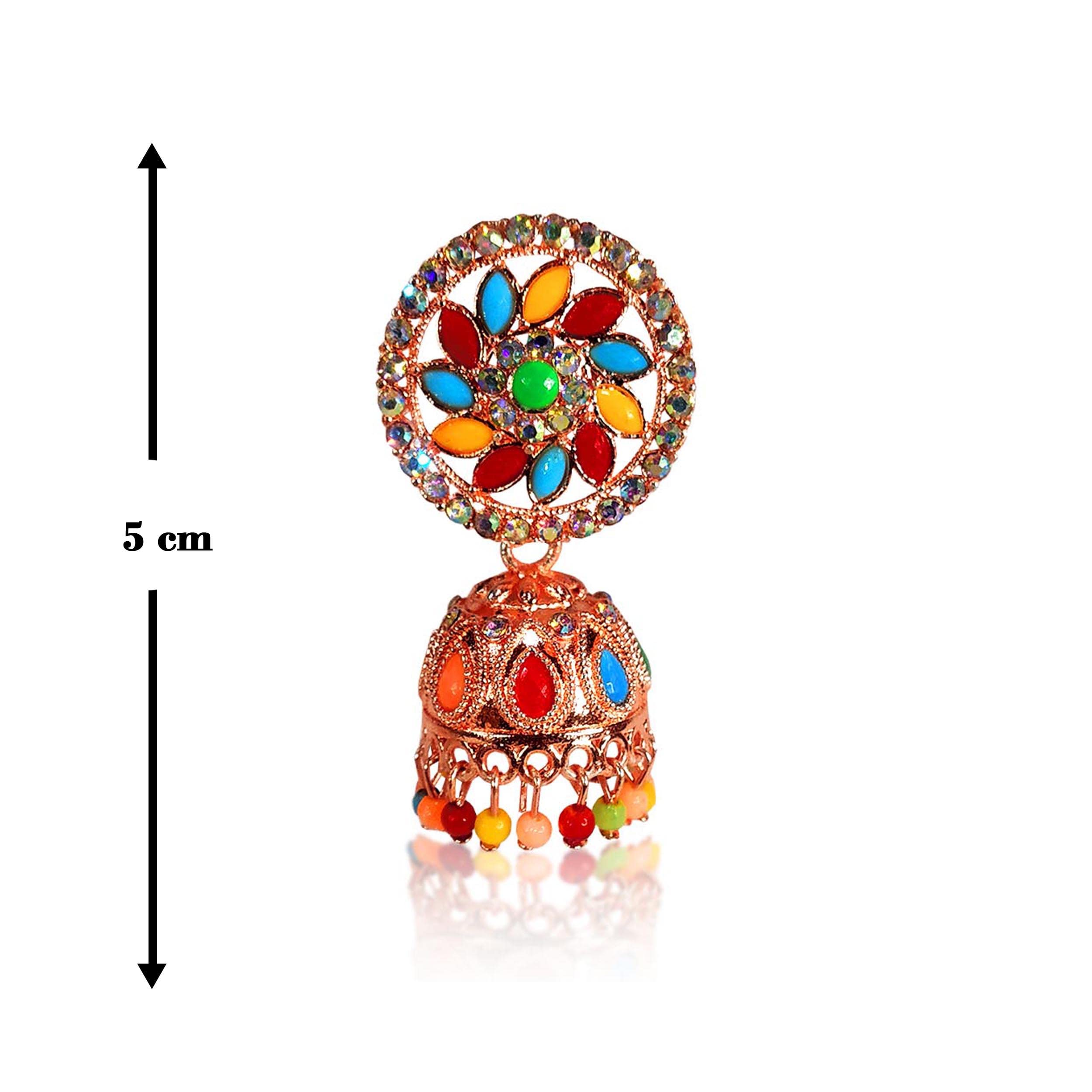 Stylish Traditional Ethnic Multicolor Oxidized Jhumka Earrings for Women & Girls | Latest Collection Metal Jhumki Dangler Earrings | Perfect for Weddings, Parties & Festive Occasions