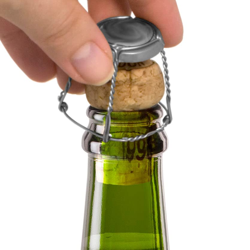Final Touch Bubbles Sparkling Wine & Champagne Opener - Telescopic Cork Popper for Effortless Opening - Safe & Easy to Use with Food Pairing Guide (FTA7028) - Perfect for Parties, Weddings & Celebrations