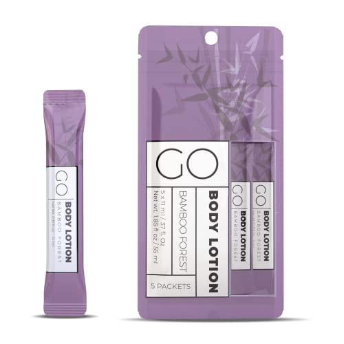 GO Essentials Travel Lotion Packets – Single Use Moisturizing Body & Hand Lotion for Dry Skin | TSA Approved Travel Size Toiletries | Bulk Hydrating Lotion Packets for Women, Hotels, AirBnB & Shelters | Portable Skincare for On-the-Go, Gym Bags & Emergency Kits (B Forest Scent, 144 Bags/720 Packets)
