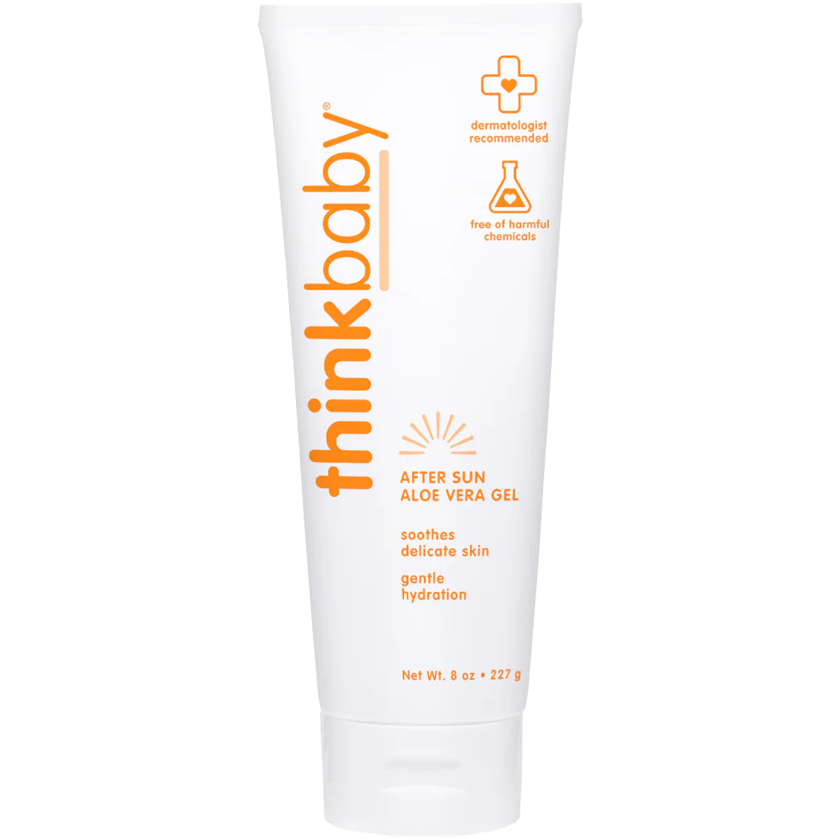 Organic Baby Aloe Vera After Sun Soothing Gel - 8 oz for Sunburn Relief & Skin Hydration - Perfect for Post-Sun Care, Sensitive Skin & Kids' Sun Protection
