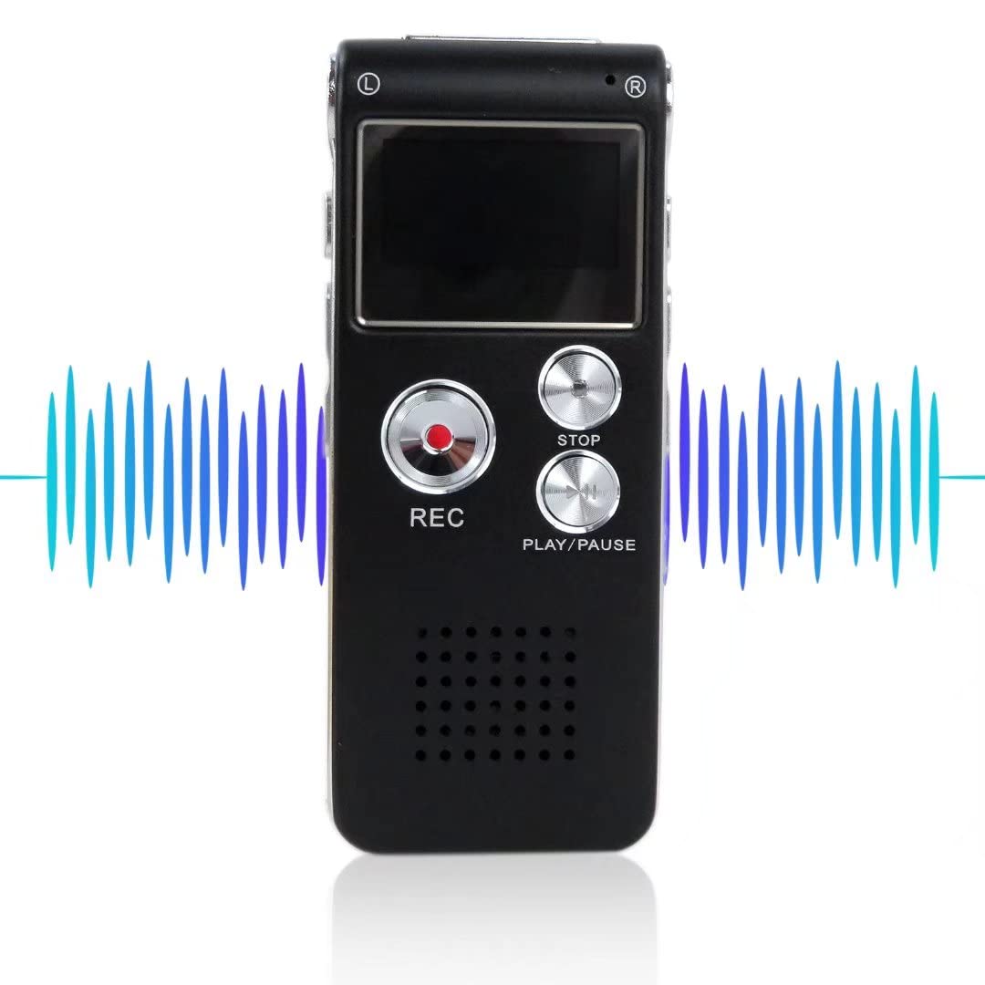 Gxcdizx 8GB Digital Voice Recorder with Voice Activation & Playback - Upgraded Mini Audio Recorder for Lectures, Meetings, Interviews | Perfect for Students, Journalists & Professionals
