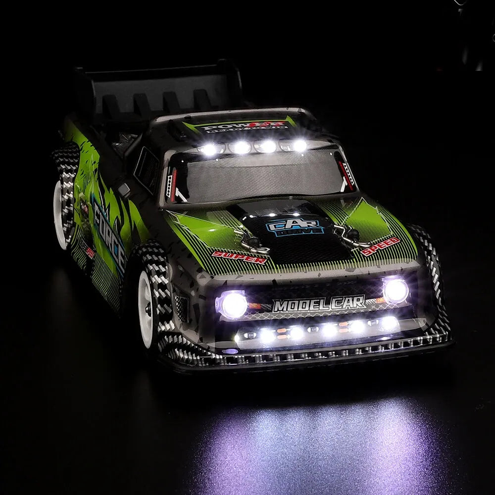 WLtoys 284131 1/28 Scale 2.4GHz 4WD High-Speed 30km/h Remote Control Drift Racing Car with LED Lights - Perfect for Indoor/Outdoor RC Racing and Drifting Practice