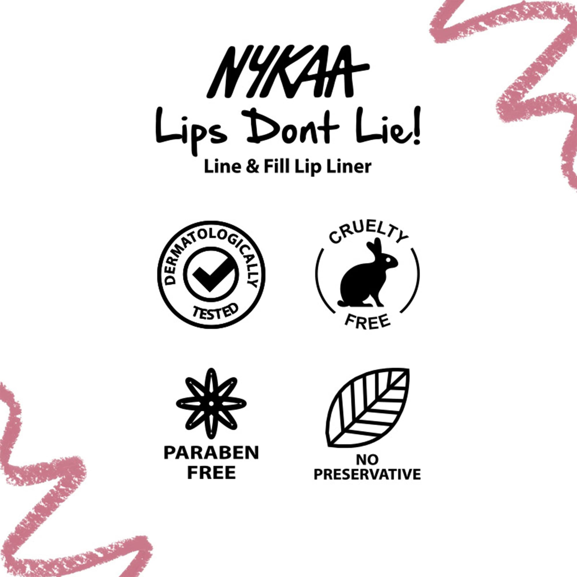 Nykaa Lips Don't Lie Line and Fill Lip Liner - Sweetheart Pink 06 | Creamy Matte Finish, Long-Lasting Waterproof Lip Pencil | Perfect for Everyday Wear, Date Night & Special Occasions