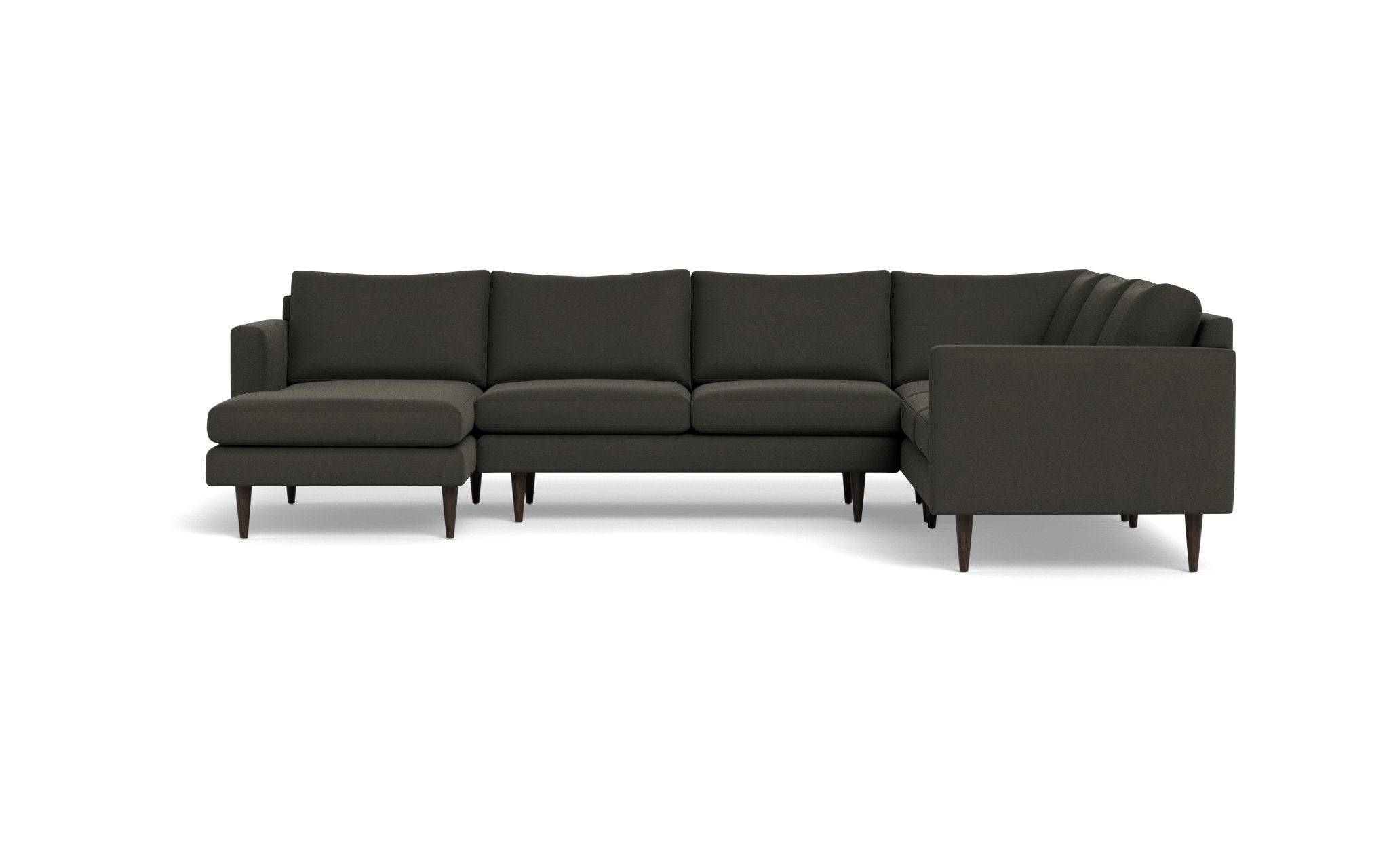 Wallace 131 Modern Untufted Corner Sectional Sofa with Left Chaise - Contemporary Living Room Furniture for Small Spaces & Apartments