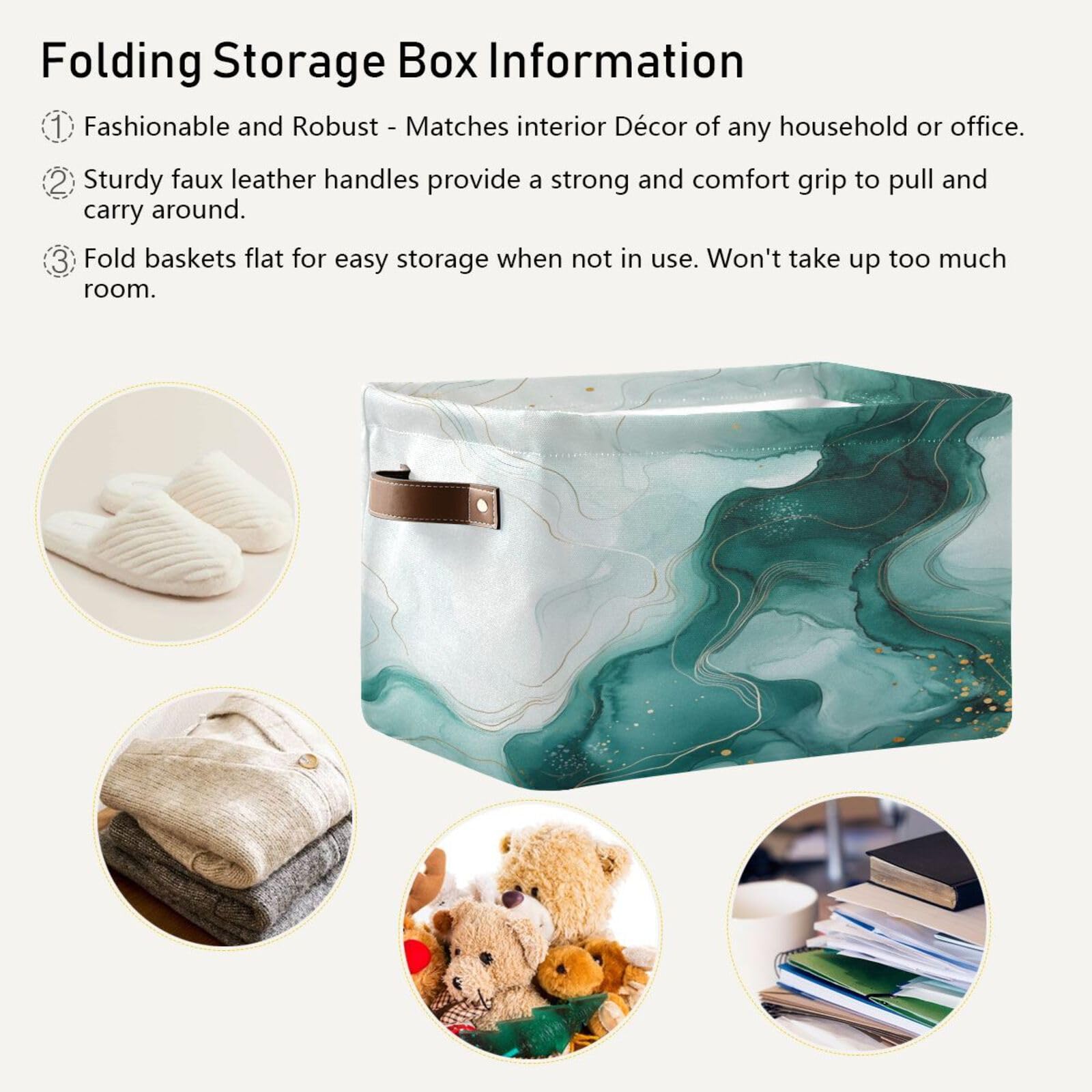 Large Fabric Storage Bins with Handles - Collapsible Closet & Shelf Organizers for Clothes, Toys & Home