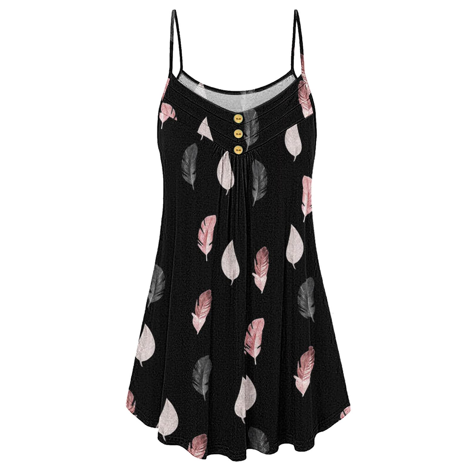 Women's Scoop Neck Tank Tops - Loose Fit Plus Size Casual Summer Shirts - Perfect for Beach, Vacation & Everyday Wear