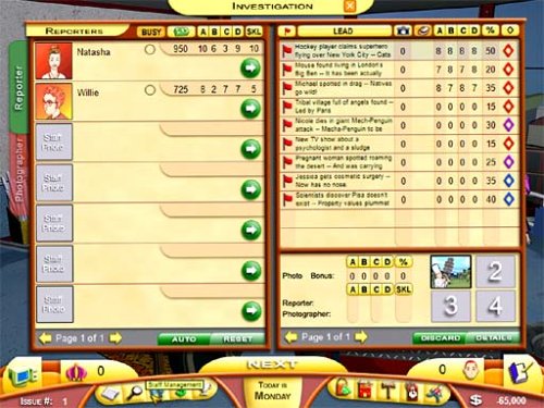 Tabloid Tycoon - Business Simulation Game for PC | Build Your Media Empire, Manage Reporters & Break News Stories | Perfect for Strategy & Management Game Fans