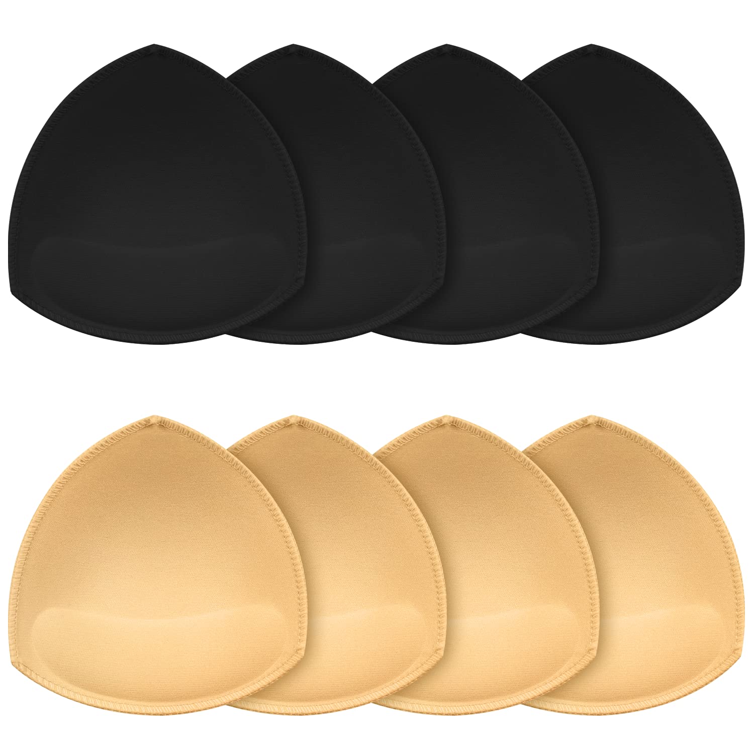 URSMART 4 Pairs Bra Cup Inserts - Removable Push Up Pads for Women, Breathable Sports Bra Enhancers for Comfort & Support | Perfect for Gym, Yoga & Everyday Wear