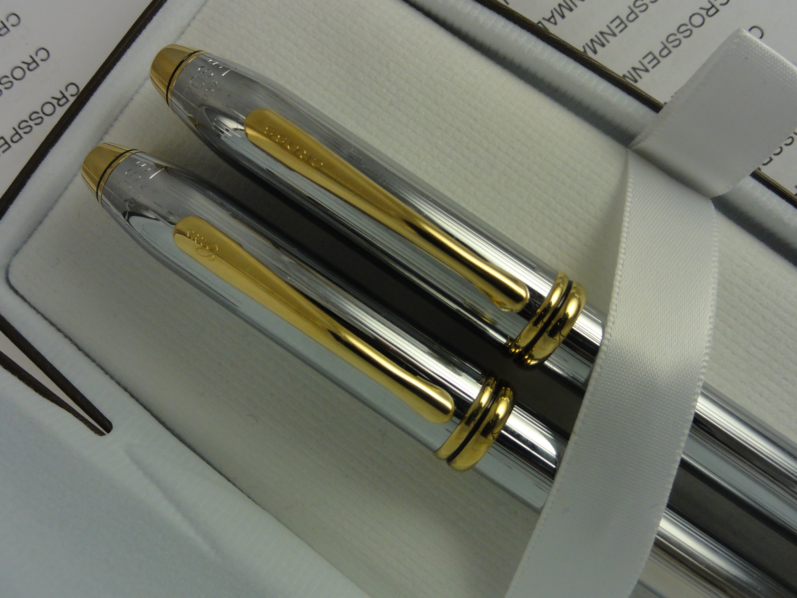 Cross Townsend Medalist Rollerball & Fountain Pen Set - Made in USA | Premium Writing Instruments for Business Gifts & Executive Use