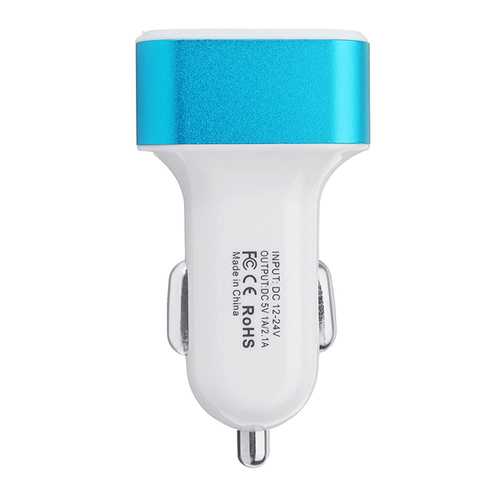Bakeey 3.1A Dual USB Car Charger with LED Voltage Display - Fast Charging for iPhone, Samsung, iPad, Tablets - Perfect for Road Trips & Daily Commute