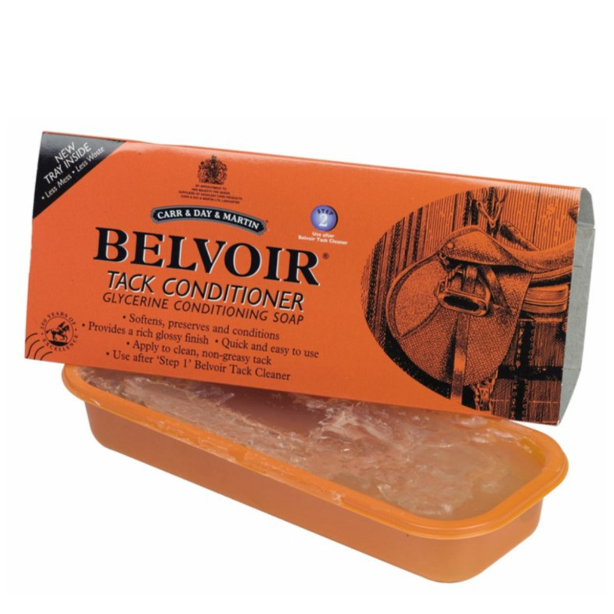 Carr & Day & Martin Belvoir Tack Conditioner Bar Soap With Tray - Leather Saddle & Bridle Care for Horses - Perfect for Cleaning & Conditioning Riding Equipment