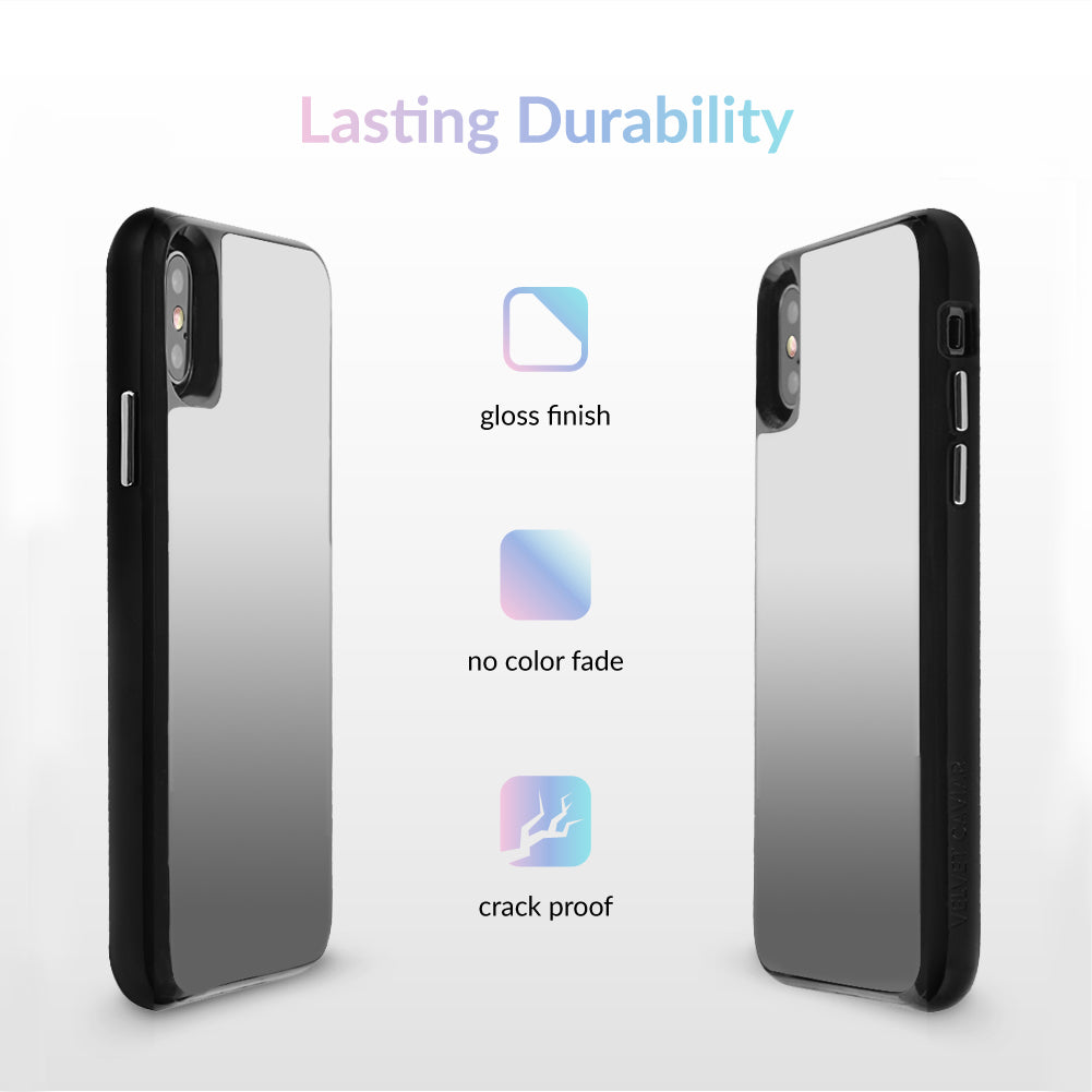 Shockproof Silver Reflective Mirror iPhone Case - Protective Phone Cover for iPhone 14/13/12/11 Pro Max - Stylish & Durable for Night Running, Cycling & Outdoor Activities