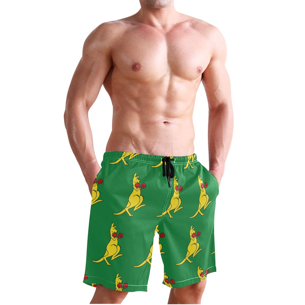 **Men's Quick Dry Swim Trunks - Lightweight Board Shorts with Drawstring for Swimming, Surfing & Beach Activities**
