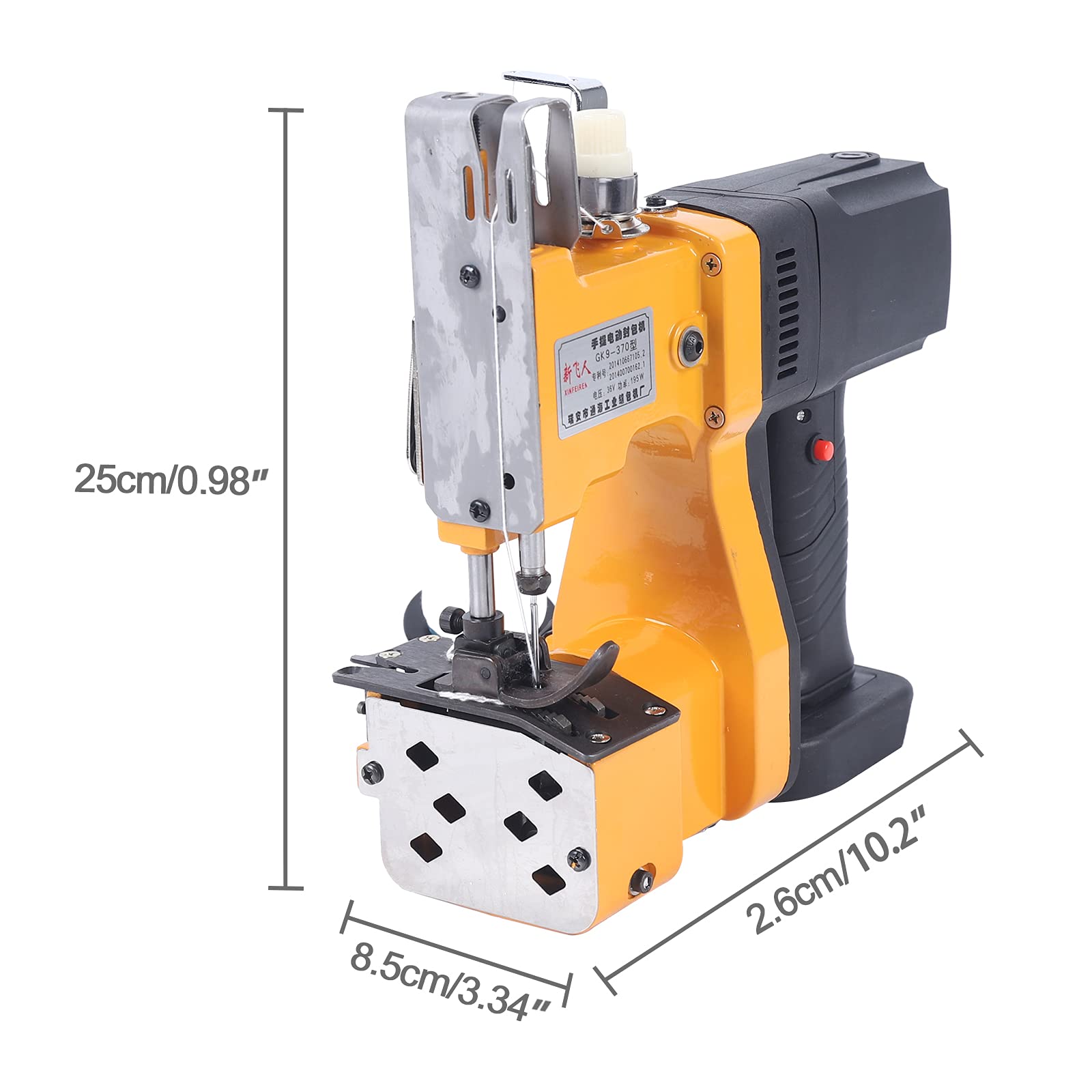 Portable Bag Closer with Lithium Battery - Automatic Bag Sewing Machine for Woven Bags, Feed Sacks, Jute Bags, Seed Bags & Vinyl Rice Bags - Ideal for Farm, Warehouse & Packaging Use