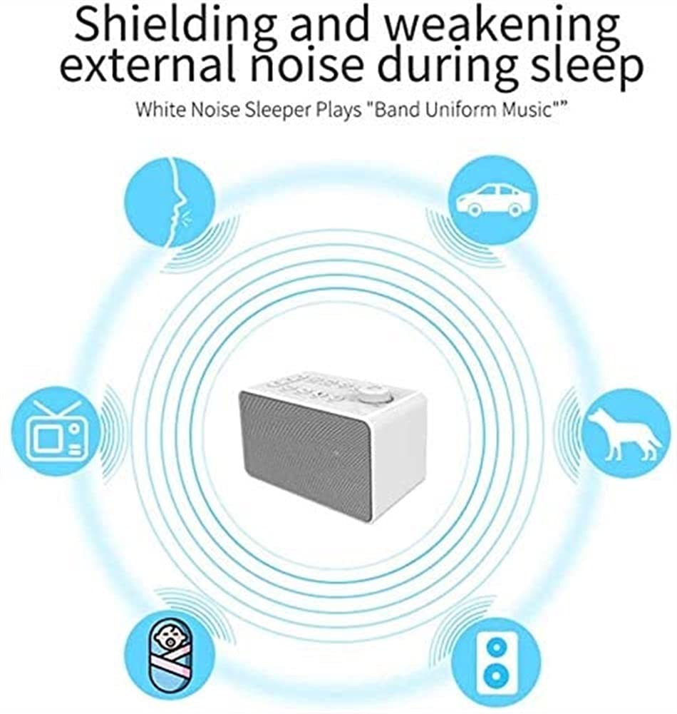 White Noise Machine for Sleep - 8 Soothing Sounds with Volume Control & Auto-Off Timer | Portable Sound Machine for Adults, Babies, Office Privacy & Travel | Perfect for Nursery, Meditation & Noise Canceling