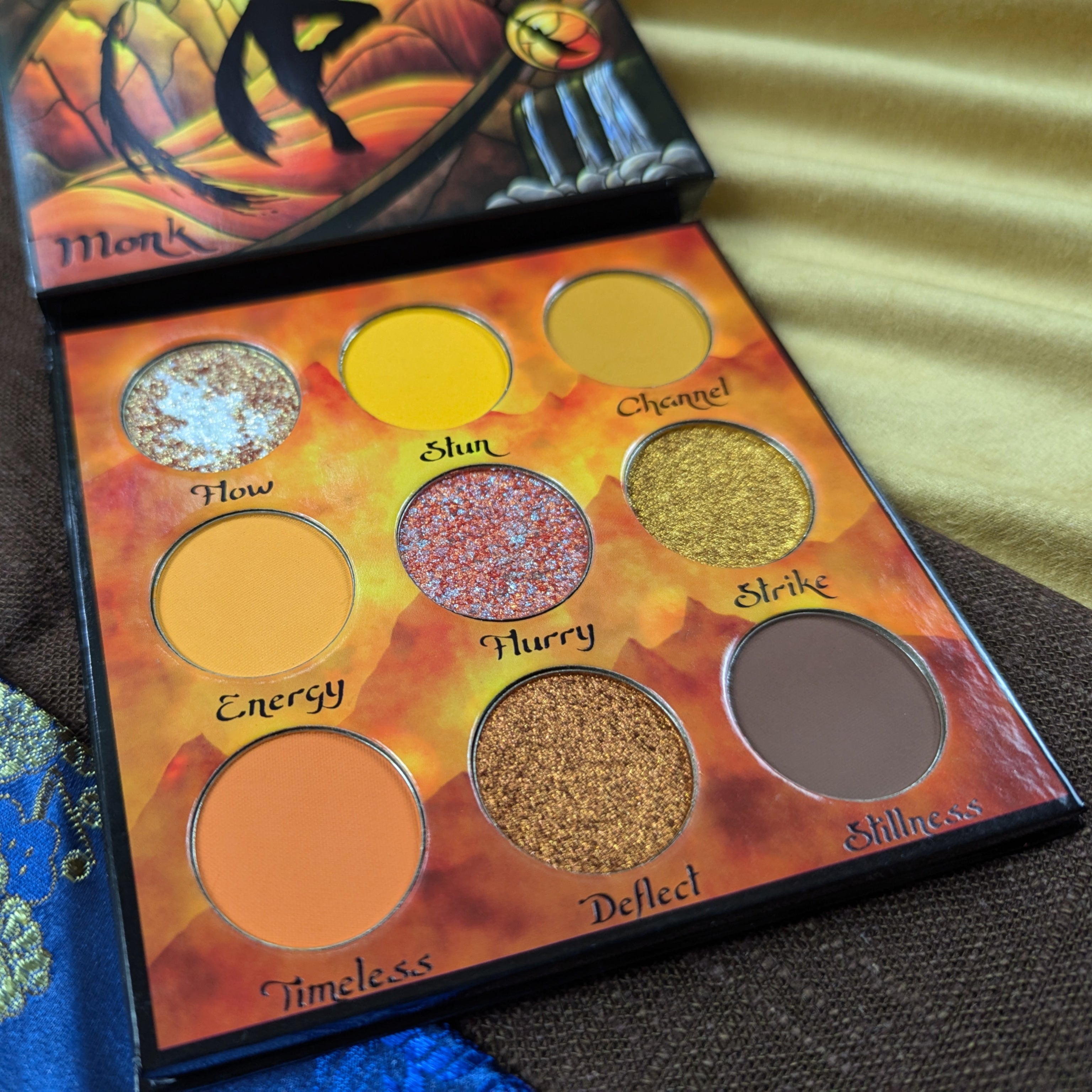 Monk Eyeshadow Palette - 12 Highly Pigmented Matte & Shimmer Eyeshadows for Professional Makeup | Vegan & Cruelty-Free | Perfect for Day & Night Looks