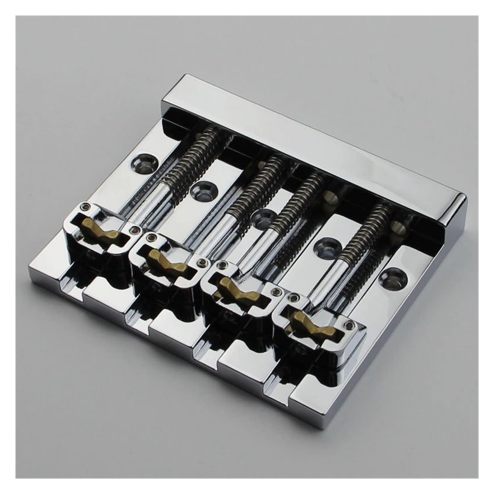 MBBHD 4 String Bass Guitar Bridge Replacement - Chrome Plated Heavy Duty Upgrade for Enhanced Tone & Sustain | Perfect for Jazz, Rock & Metal Performances