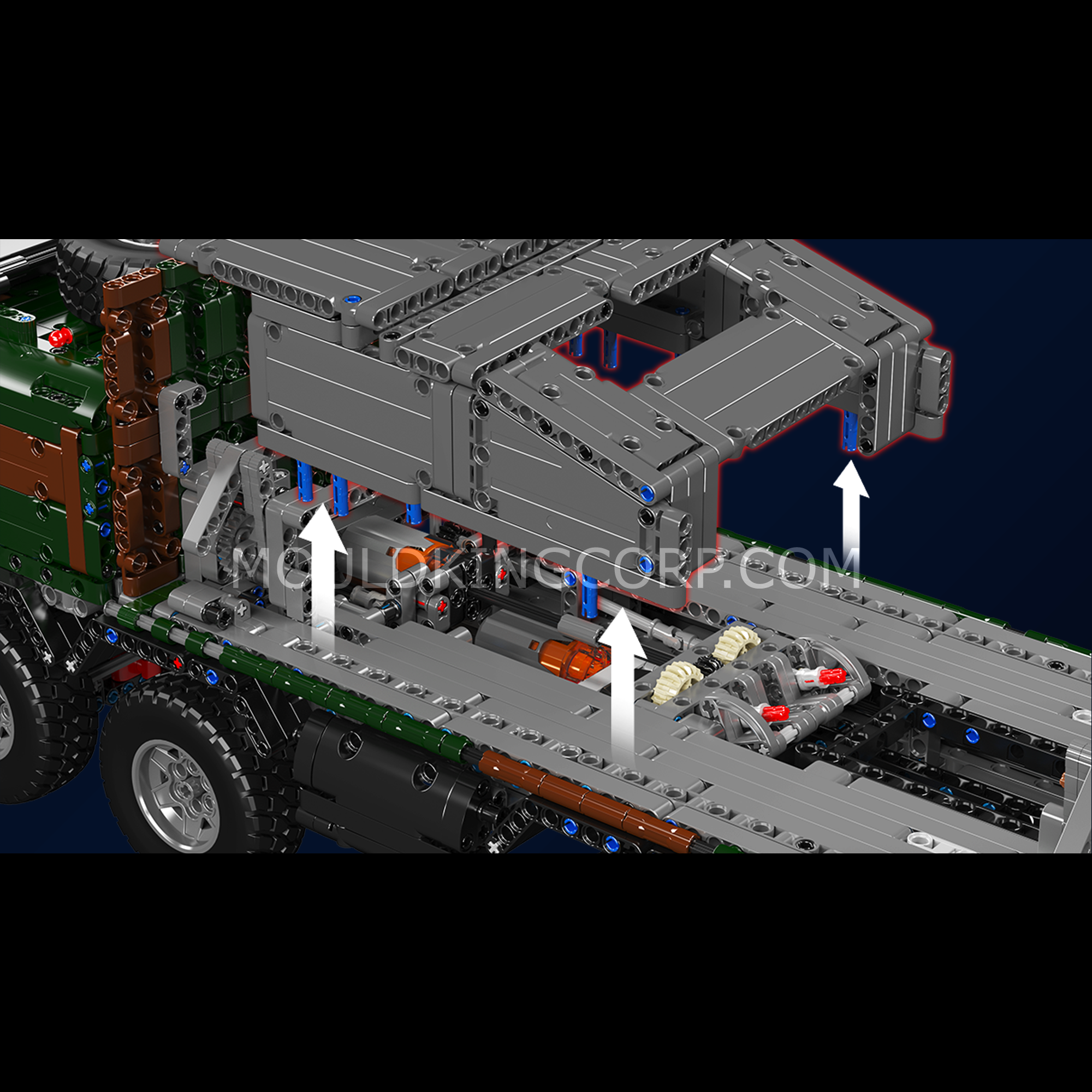 Mould King 20044/20045 8x4 RC Missile Truck Military Building Blocks Set - 3,594 Pieces STEM Toy for Adults & Kids | Remote Control Army Vehicle Model for Collection, Gift & Battle Play