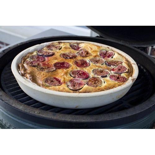 Big Green Egg Deep Dish Pizza & Baking Stone 112750 - Premium Ceramic Cooking Stone for Outdoor Grills, Perfect for Pizza, Bread & Baking - Ideal for Backyard BBQs, Camping & Outdoor Cooking