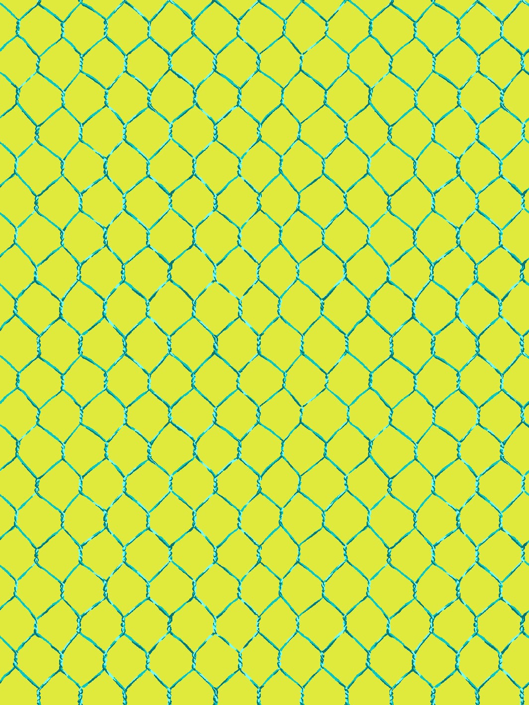 Evelyn's Chicken Wire Wallpaper by Sarah Jessica Parker - Teal on Citron Design | Vintage-Inspired Peel & Stick Wallpaper for Farmhouse, Boho & Cottagecore Home Decor