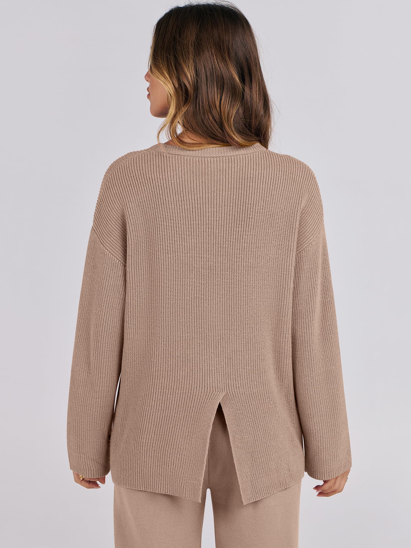 ANRABESS Women's Two Piece Outfits - Soft Sweater Lounge Set with Pullover Top & Wide Leg Pants, Casual Matching Set for Fall 2024 | Cozy Homewear, Loungewear & Street Style Outfit