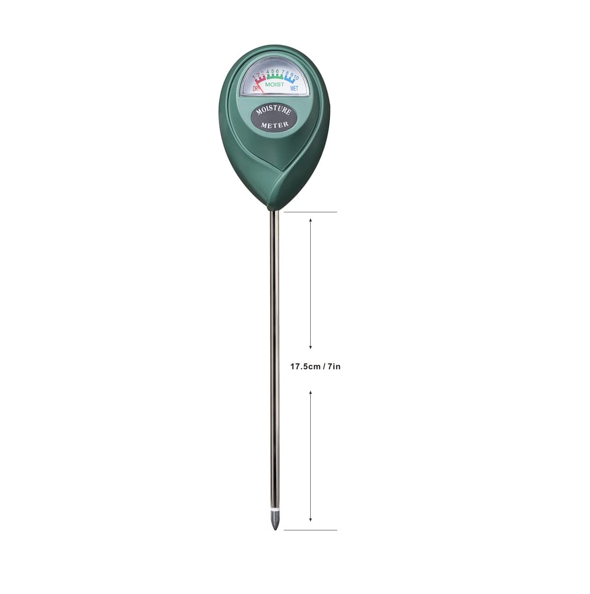 XLUX Soil Moisture Meter - Plant Water Monitor & Hygrometer Sensor for Gardening, Farming | Indoor/Outdoor Use | No Batteries Needed | Perfect for Houseplants, Vegetable Gardens, and Lawn Care