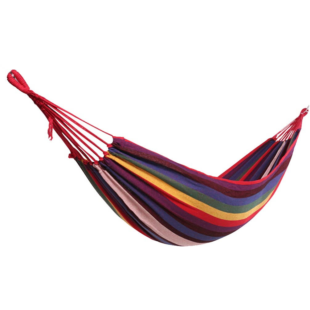 Happyyami Kids Hammock Chair - Thickened Canvas Foldable Portable Hanging Swing for Outdoor, Garden, Camping - Lightweight Striped Design for Backyard Relaxation & Playtime