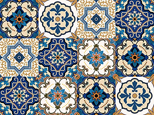 12 Pcs 6 X 6 in Blue