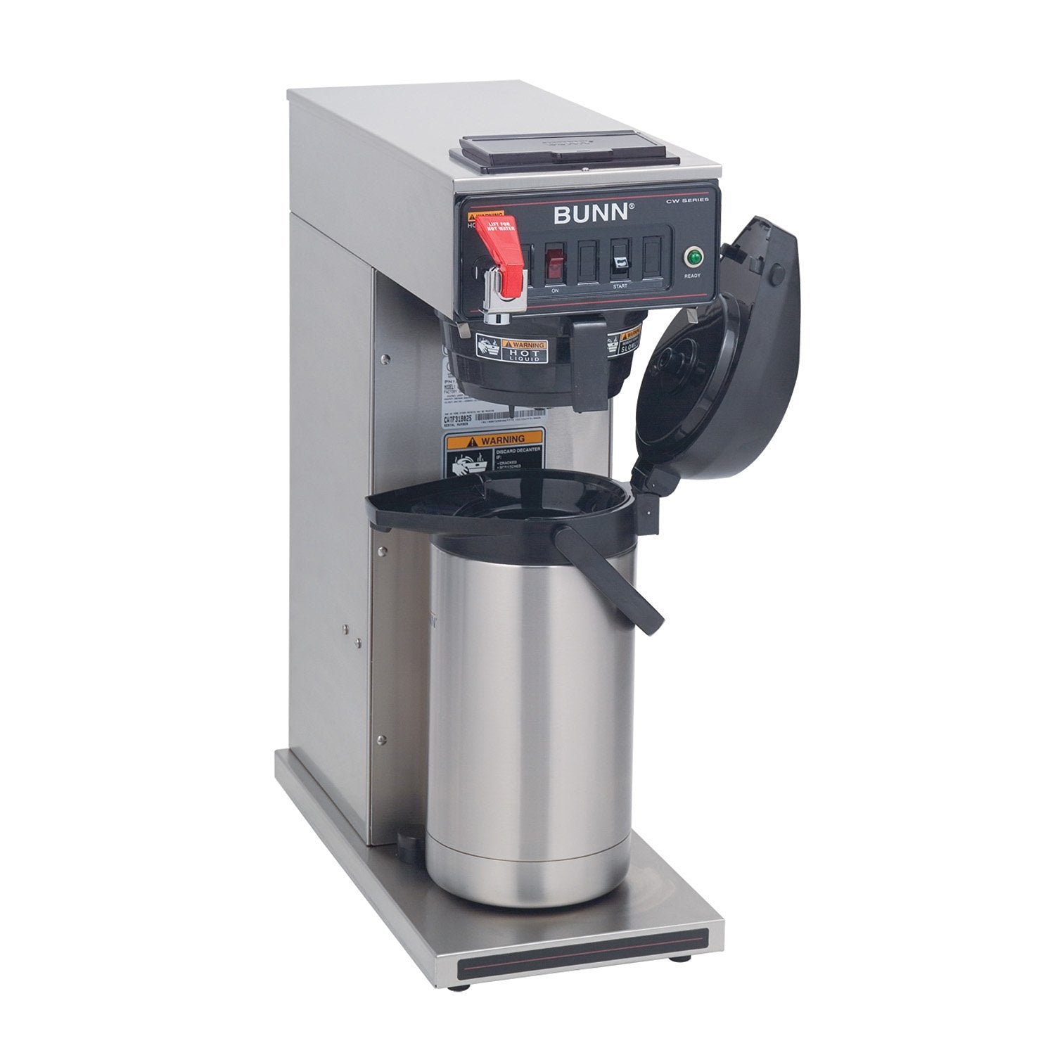 Bunn CWTF15 APS 23001.0006 Commercial Airpot Coffee Brewer with Hot Water Faucet - Perfect for Offices, Restaurants, and Catering Services